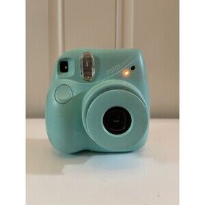 Fujifilm Instax Mini 7 Plus Seafoam Green Camera Instant Camera WORKS TESTED